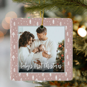 Adorno De Cerámica Primer nombre personalizado de Navidad del bebé Ke