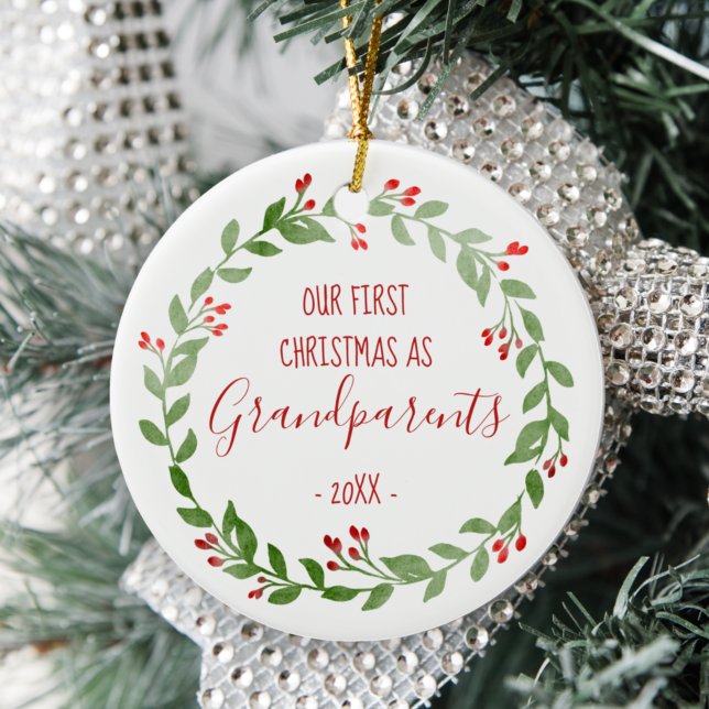 Adorno De Cerámica Primer Personalizado de Navidad de los abuelos fot (Subido por el creador)