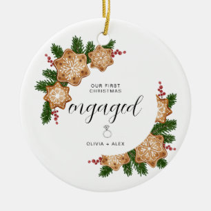 Adorno De Cerámica Primer regalo de Navidad personalizado para pareja