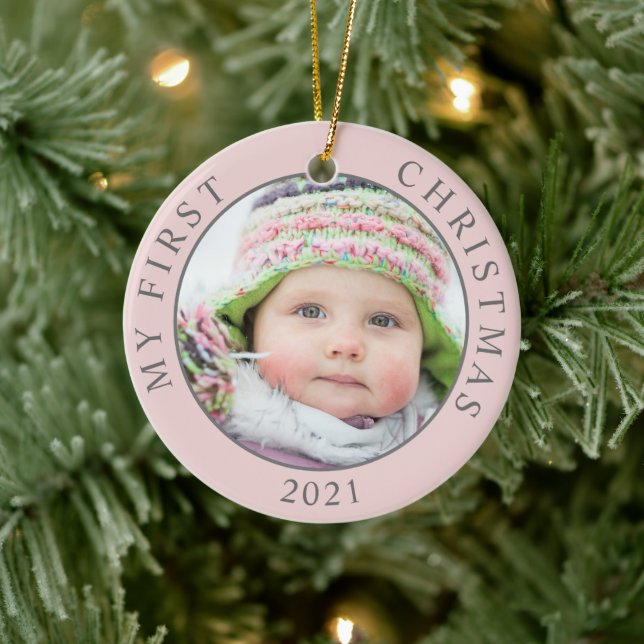 Adorno De Cerámica Primera edición de Navidad 2 fotos (Árbol)