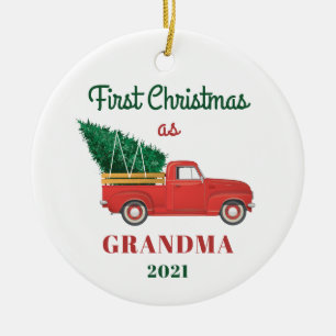 Adorno De Cerámica Primera familia de Navidades de la abuela