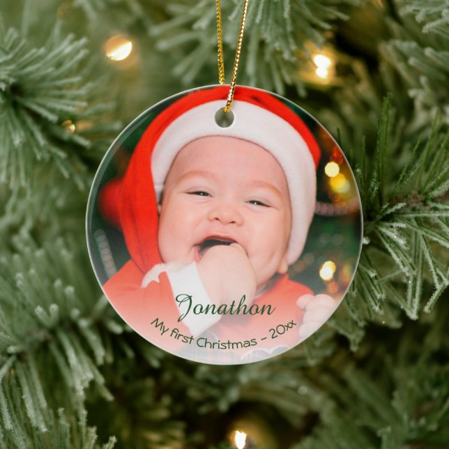 Adorno De Cerámica Primera festividad fotográfica de Navidad 2023 de  (Árbol)