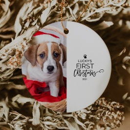 Adorno De Cerámica Primera festividad navideña de mascota