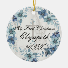 Adorno De Cerámica Primera foto cerámica de bebé recién nacido en Nav