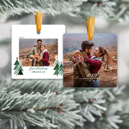 Adorno De Cerámica Primera foto de Árboles Rústicos en Navidad