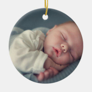 Adorno De Cerámica Primera foto de bebé en Navidad Estadísticas de na