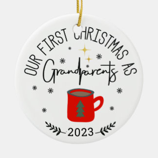 Adorno De Cerámica Primera foto de Navidad en la Copa de Café de los 