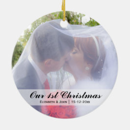 Adorno De Cerámica Primera foto del Boda de Navidad