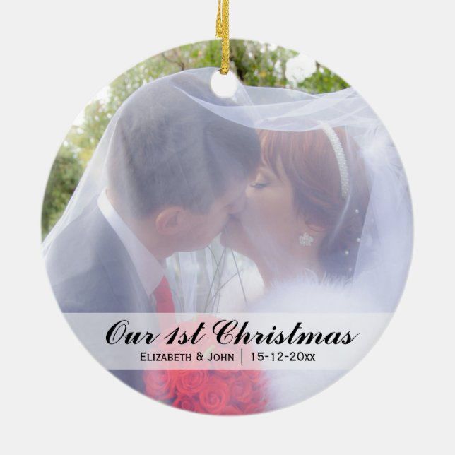 Adorno De Cerámica Primera foto del Boda de Navidad (Atrás)