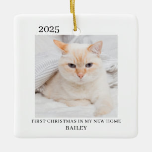 Adorno De Cerámica Primera foto del nuevo Mascota de Navidad en casa