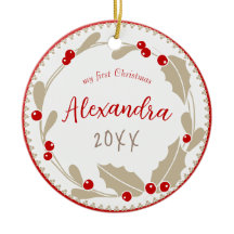 Primera foto navideña del caprichoso bebé | Beige 