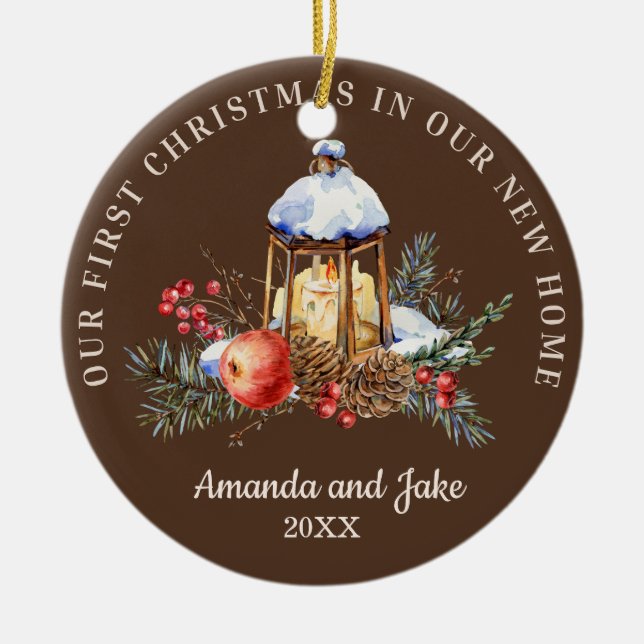 Adorno De Cerámica Primera Navidad (Frente)