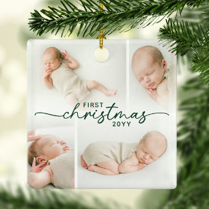 Adorno De Cerámica Primera Navidad 5 Foto Navidad Personalizada
