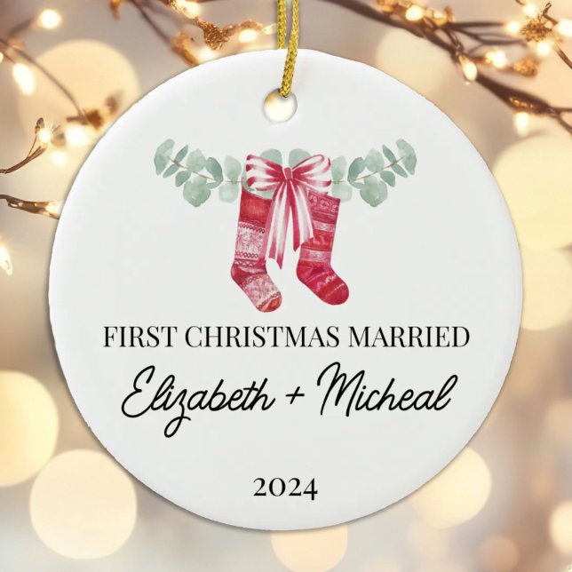 Adorno De Cerámica Primera Navidad Acuarela casera (Subido por el creador)