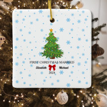 Primera Navidad Casada Pareja Personalizado 2024