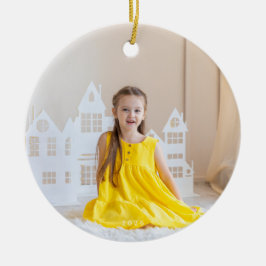 Adorno De Cerámica primera navidad clásica 2 foto botánica