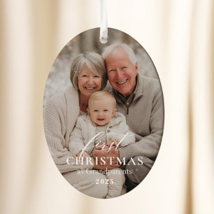 Adorno De Cerámica Primera Navidad como Abuelos Foto
