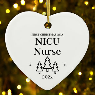 Adorno De Cerámica Primera Navidad como enfermera de Nicu en cuidados