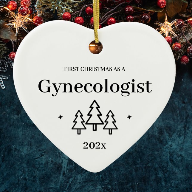 Adorno De Cerámica Primera Navidad como ginecólogo 2024 (First Christmas As A Gynecologist 2024 Ceramic Ornament
)