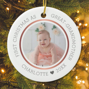 Adorno De Cerámica Primera Navidad como Gran Abuela Foto Moderna