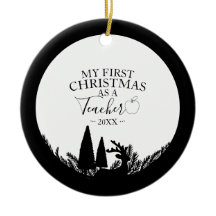 Primera Navidad como maestro elegante silueta