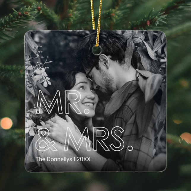 Adorno De Cerámica Primera Navidad como Mr. & Mrs Photo (Subido por el creador)