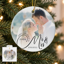 Primera Navidad como Mr. y Mrs. 2 Photo Black Whit