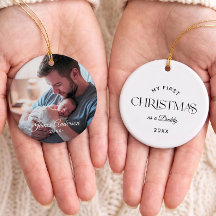 Primera Navidad como Papá Foto Única Nombre
