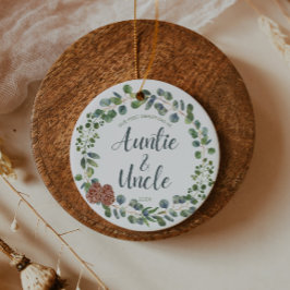 Adorno De Cerámica Primera Navidad como tía y tío