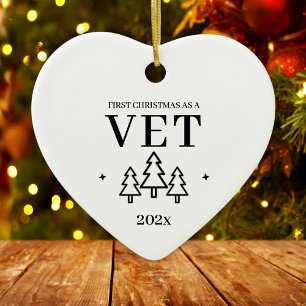 Adorno De Cerámica Primera Navidad como veterinario 2026