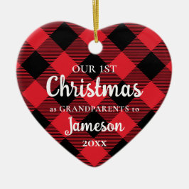 Adorno De Cerámica Primera Navidad cuando los abuelos le echaron el c