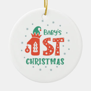 Adorno De Cerámica Primera Navidad de bebé