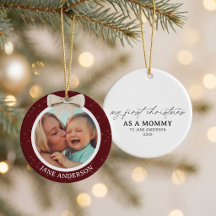 Primera Navidad de la Madre Foto Lazo Blanco Cherr