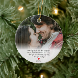 Adorno De Cerámica Primera Navidad de Pareja Aniversario de Novia