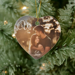 Adorno De Cerámica Primera Navidad de Parejas Nosotros Fecha de Estab