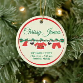 Adorno De Cerámica Primera Navidad del Bebé