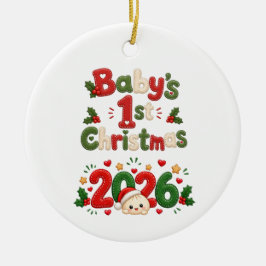 Adorno De Cerámica Primera Navidad del bebé