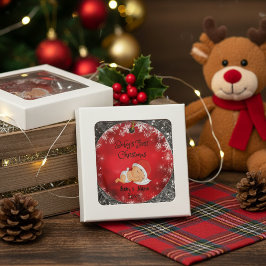 Adorno De Cerámica Primera Navidad del bebé, nombre del bebé personal