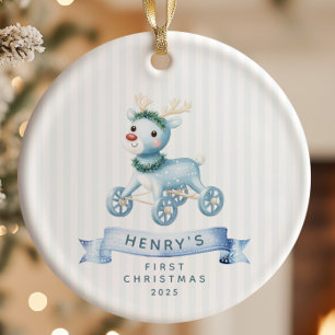 Adorno De Cerámica Primera Navidad del bebé personalizado