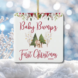 Adorno De Cerámica Primera Navidad del personalizado Baby Bump