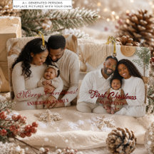 Primera Navidad elegante como padres 2 Fotos