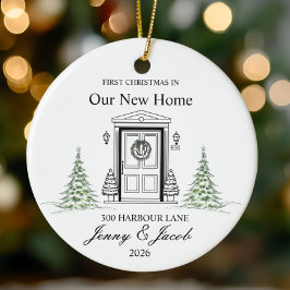 Adorno De Cerámica Primera Navidad en nuestra nueva casa 2026 persona