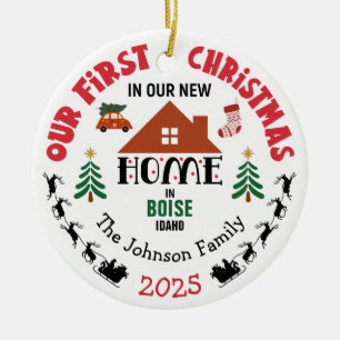 Adorno De Cerámica Primera Navidad En Nuestra Nueva Casa Personalizad