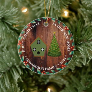 Adorno De Cerámica Primera Navidad en nuestra nueva foto del hogar