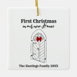 Adorno De Cerámica Primera Navidad en nuestro nuevo hogar