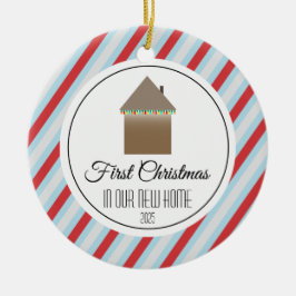 Adorno De Cerámica Primera Navidad en nuestro nuevo hogar