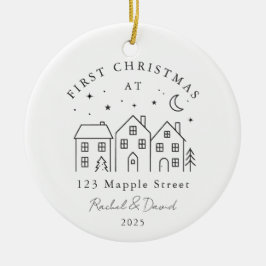 Adorno De Cerámica Primera Navidad en nuestro nuevo hogar - Arte de l