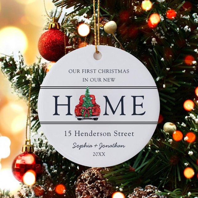 Adorno De Cerámica Primera Navidad en nuestro nuevo hogar Navidades m (Subido por el creador)