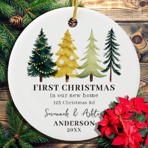 Adorno De Cerámica Primera Navidad en nuestro nuevo hogar Nuevos prop