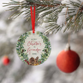 Adorno De Cerámica Primera Navidad: foto de nacimiento de la guarida 